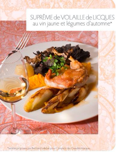 Supreme de volaille de Licques au vin jaune et légumes d’automne