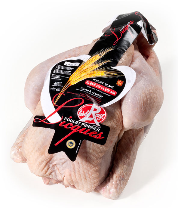 Poulet blanc fermier label rouge de Licques