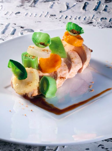 Blanquette de volaille, légumes à l’ancienne, sauce chicorée